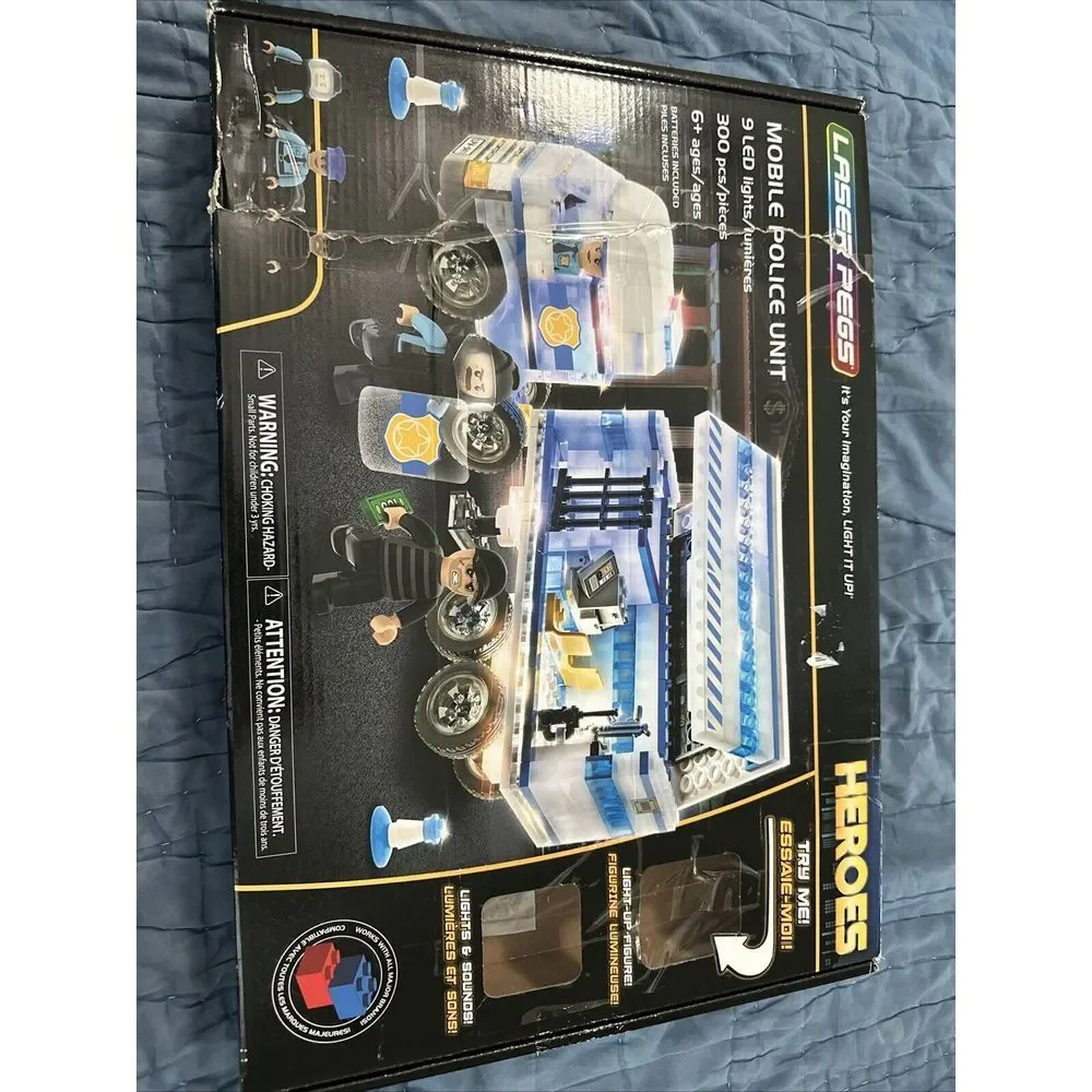 Laser Pegs Heroes Mobile Police Unit 300 pcs 9‎ LED Lights 18602